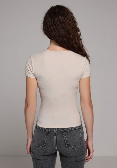 Женская Футболка Бежевая [2]