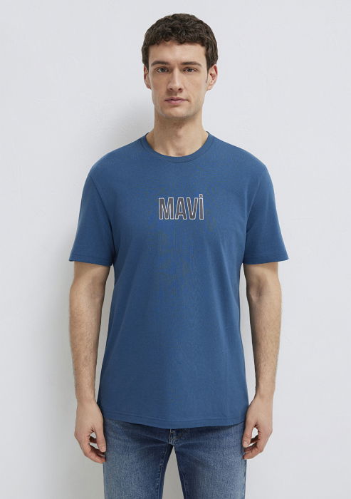 Мужская Футболка Синяя  [3]