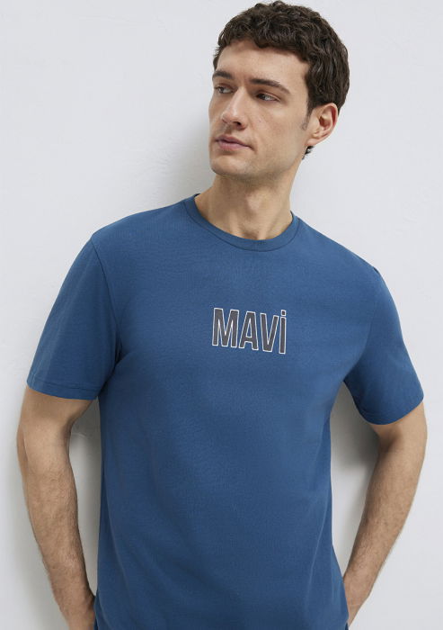 Мужская Футболка Синяя  [2]