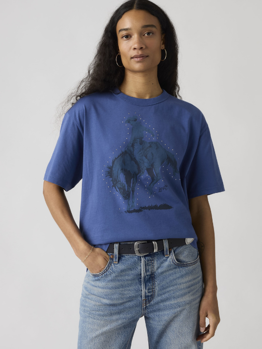 Tricou Albastru Relaxed Femei [3]