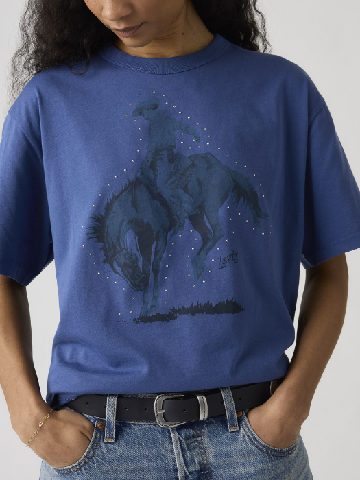 Tricou Albastru Relaxed Femei [2]