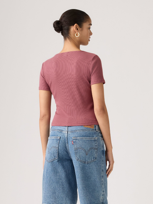 Tricou Roz Fucsia Slim Femei [4]