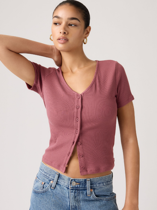 Tricou Roz Fucsia Slim Femei [2]