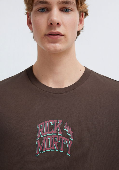 Мужская Футболка Коричневая  [6]