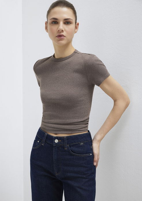 Женская Футболка Коричневая  [2]