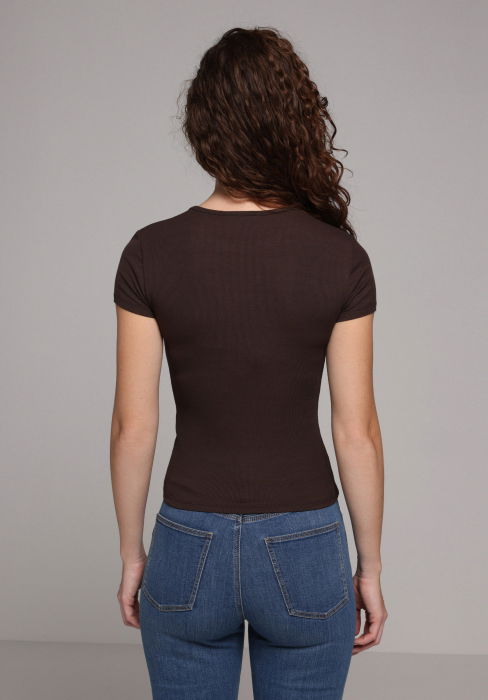 Женская Футболка Коричневая Slim [2]