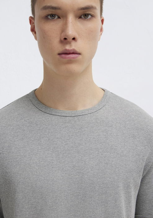 Мужская Футболка Серая Меланж  [6]