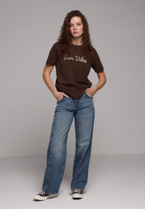 Женская Футболка Коричневая [3]