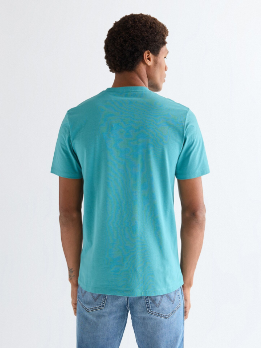 Мужская Футболка Голубая Regular [4]