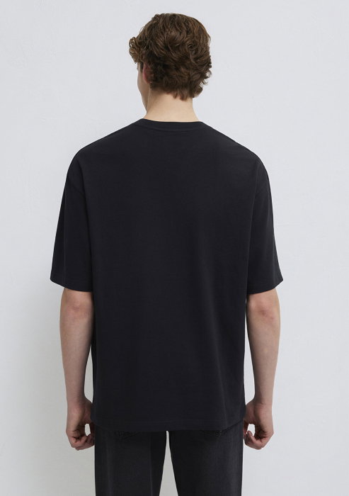 Tricou Negru Oversize Barbati [6]