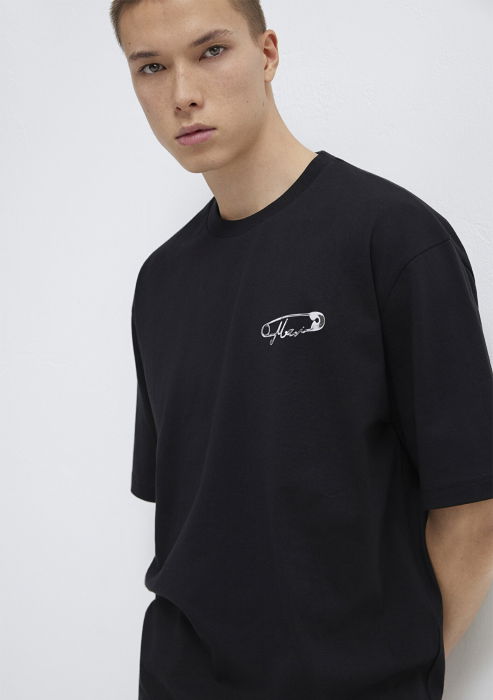 Tricou Negru Relaxed Barbati [2]