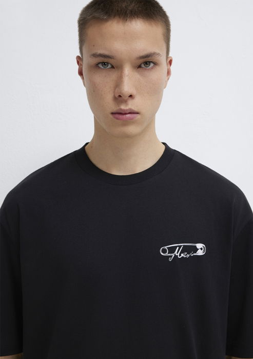 Tricou Negru Relaxed Barbati [6]