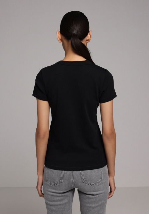 Tricou Negru Slim Femei [2]
