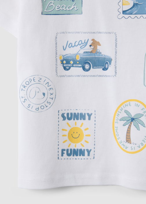 Tricou Off White Baieti 9-36 Luni [4]