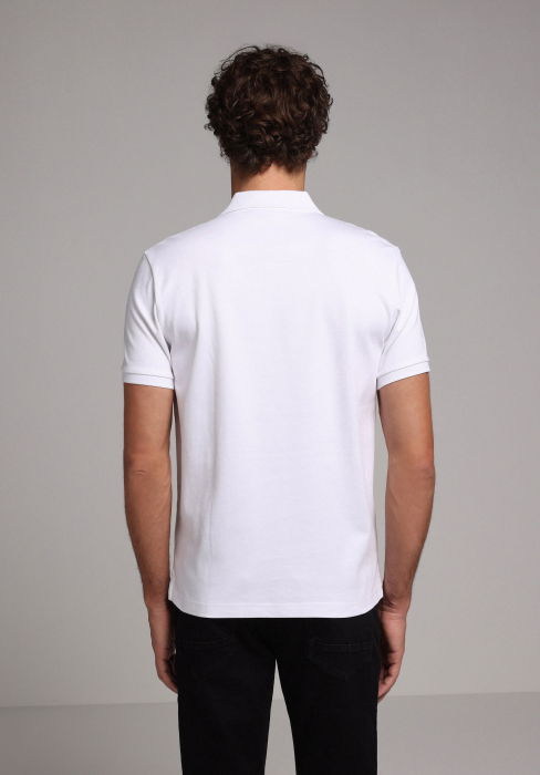 Tricou Polo Alb Barbati [2]