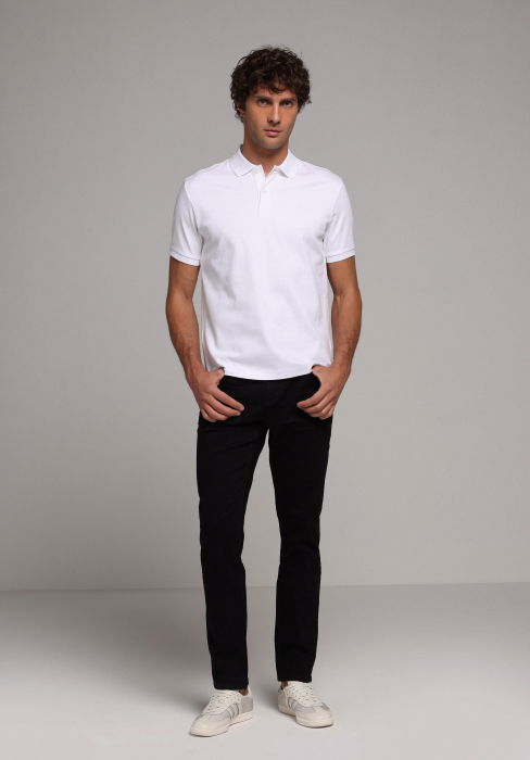 Tricou Polo Alb Barbati [3]