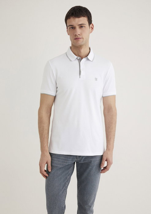Tricou Polo Alb  Barbati [3]