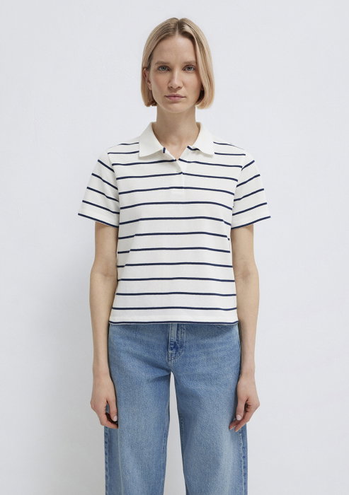 Tricou Polo Alb Regular Femei [4]