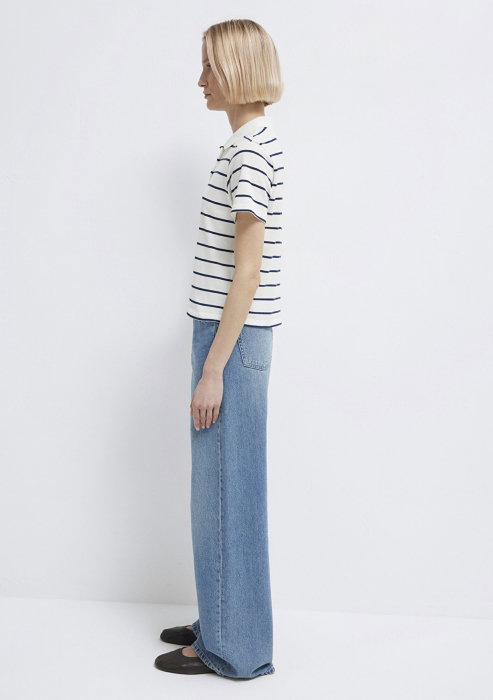 Tricou Polo Alb Regular Femei [5]