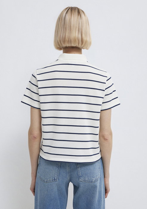 Tricou Polo Alb Regular Femei [6]