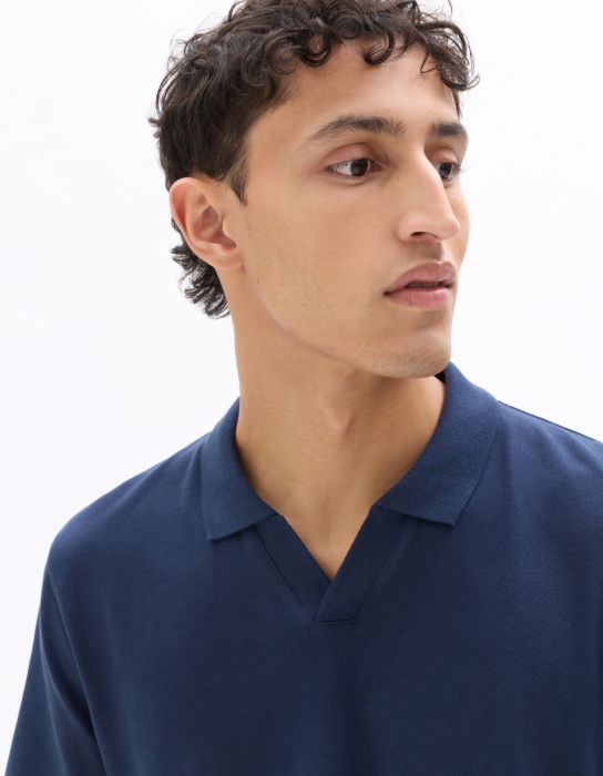 Tricou Polo Albastru Regular Barbati [4]