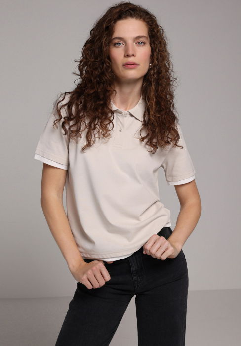 Tricou Polo Bej Femei [2]