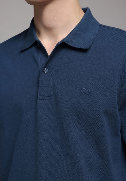 Tricou Polo Albastru Regular Barbati [4]