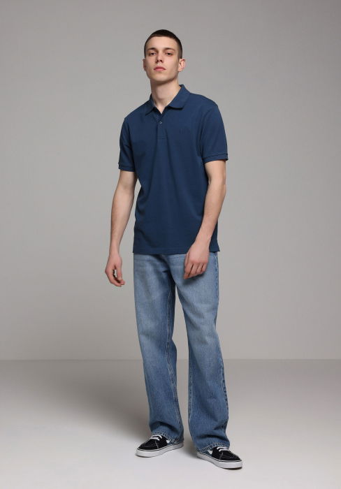 Tricou Polo Albastru Regular Barbati [3]