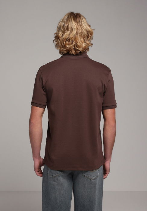 Мужская Футболка-Поло Коричневая  [2]