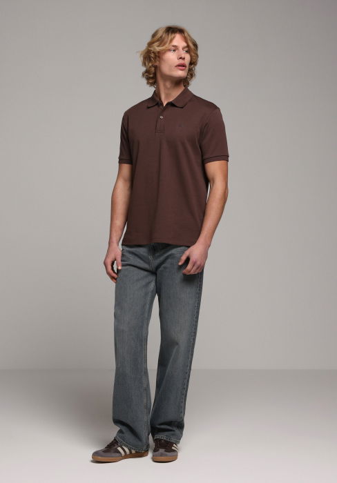 Мужская Футболка-Поло Коричневая  [3]