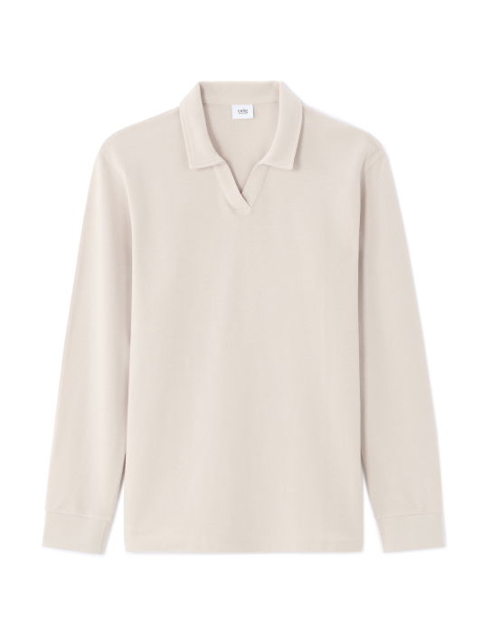 Мужское Поло С Длинным Рукавом Серого Цвета Regular [5]