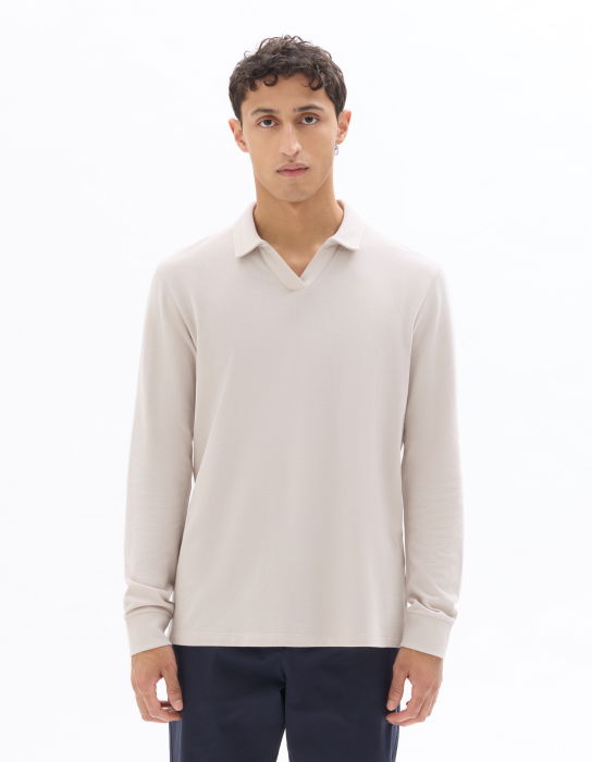 Мужское Поло С Длинным Рукавом Серого Цвета Regular [2]