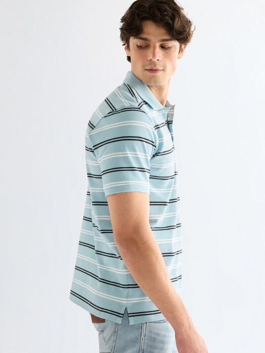 Мужская Футболка-Поло Голубая Regular [4]