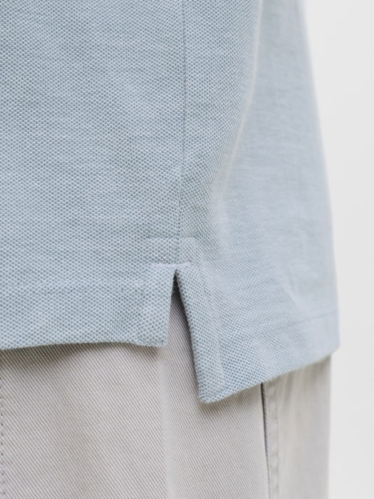 Мужская Футболка-Поло Светло-Синяя Slim [6]