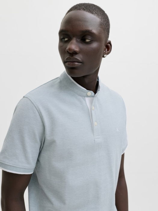 Мужская Футболка-Поло Светло-Синяя Slim [4]