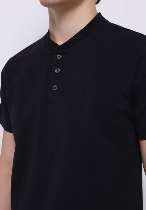Tricou Polo Negru Regular Barbati [2]