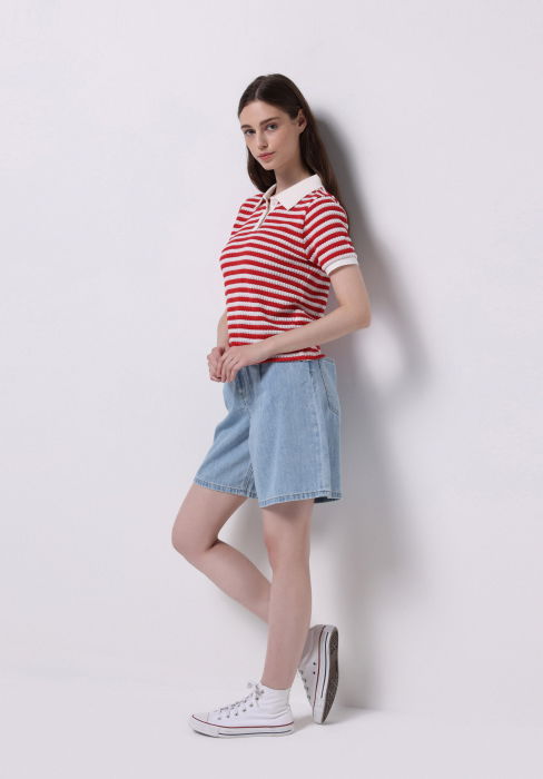 Женская Свитшот Красная Slim [3]