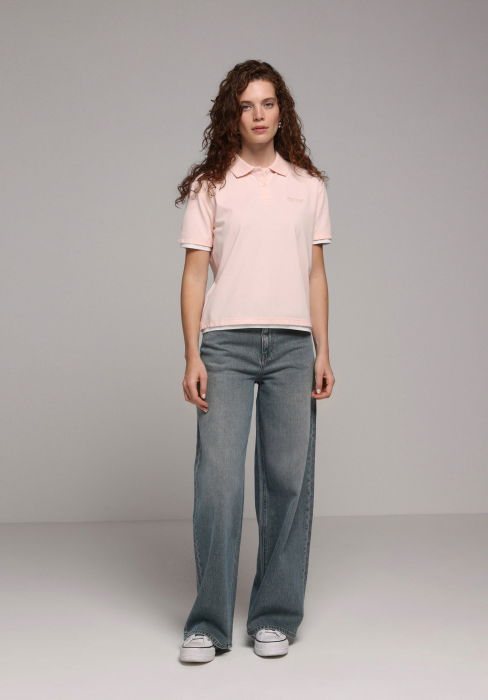 Женская Футболка-Поло Розовая [3]