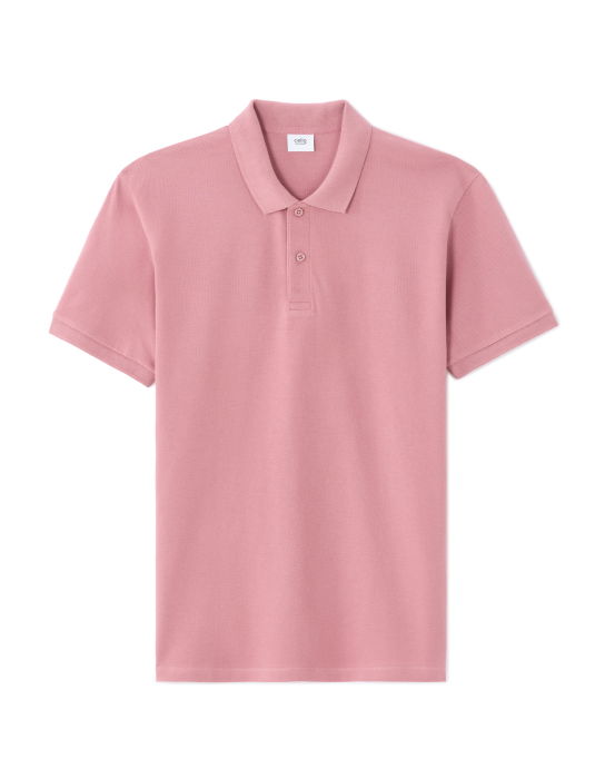 Tricou Polo Roz Deschis Straight Barbati [5]