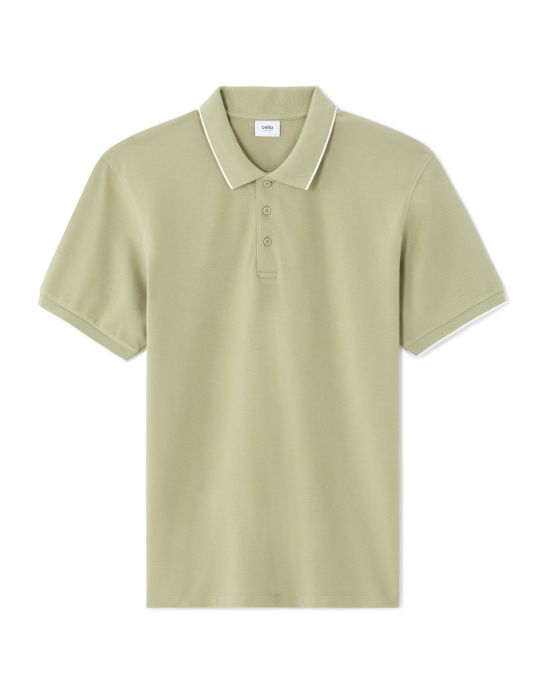 Tricou Polo Verde Masliniu Regular Barbati [5]