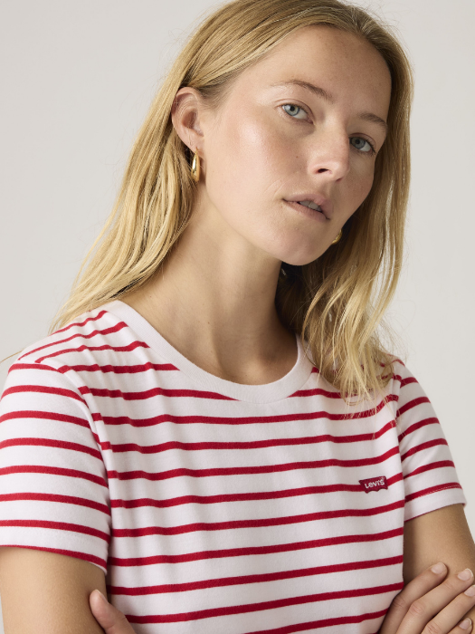 Tricou Rosu/Alb Regular Femei [2]