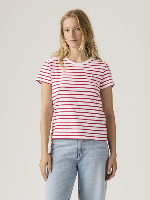 Tricou Rosu/Alb Regular Femei [3]