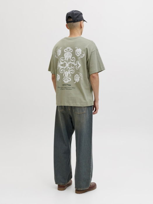 Мужская Футболка Оливково-Зеленая Loose [4]