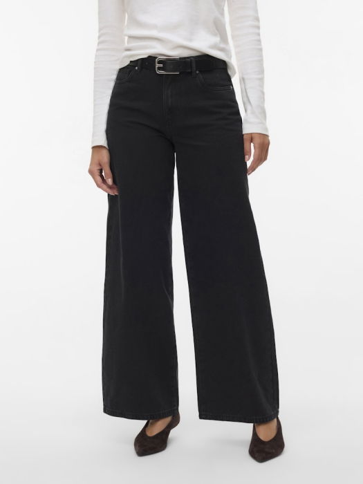 Vero Moda Женские Джинсы Чёрные REMY Wide Leg [2]