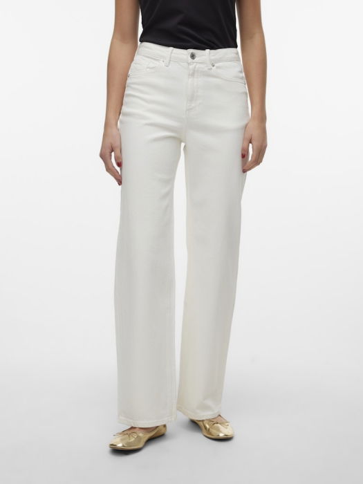 Vero Moda Blugi Albi TESSA Wide Leg Femei [3]