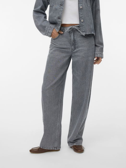 VERO MODA Женские Джинсы Medium Grey Denim Estelle Barrel [6]