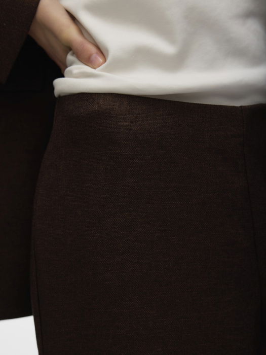 Vero Moda Pantaloni Maro Inchis Wide Femei [4]