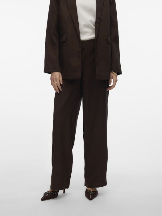 Vero Moda Pantaloni Maro Inchis Wide Femei [3]
