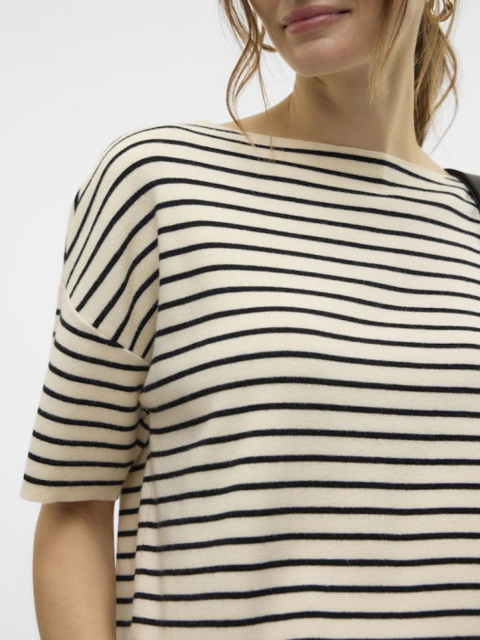 Vero Moda Pulover Cu Maneca Scurta Crem Regular Femei [4]