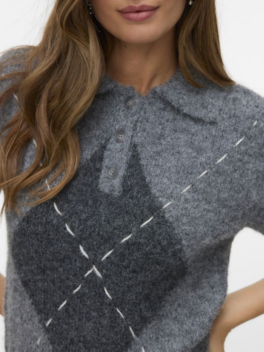 Vero Moda Свитер С Коротким Рукавом Gri Deschis  [3]